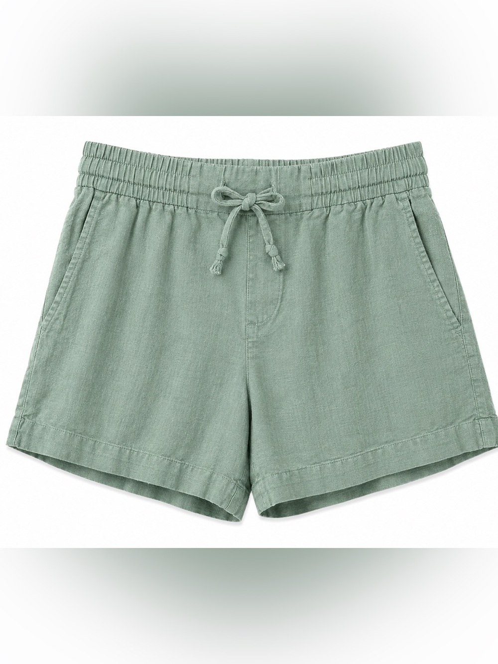 Old Navy Sage Drawstring Linen-Blend Shorts
